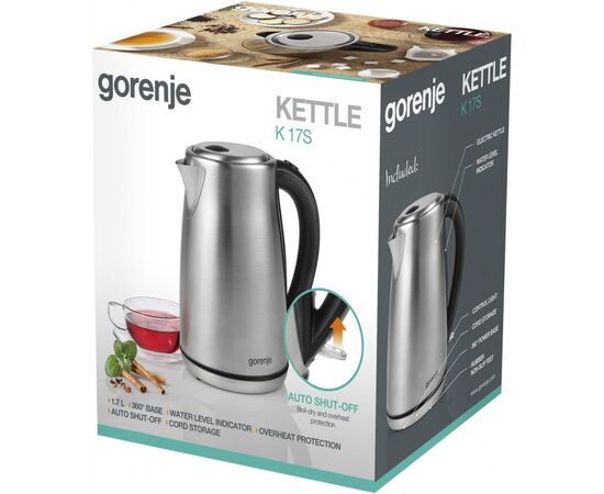 Электрочайник Gorenje K17S, изображение 4 Электрочайник Gorenje K17S, изображение 4