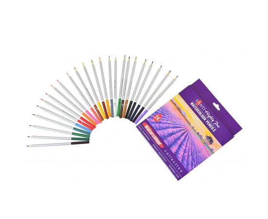 Карандаши цветные Santi Highly Pro 24 шт акварельные (742385), изображение 3 Карандаши цветные Santi Highly Pro 24 шт акварельные (742385), изображение 3