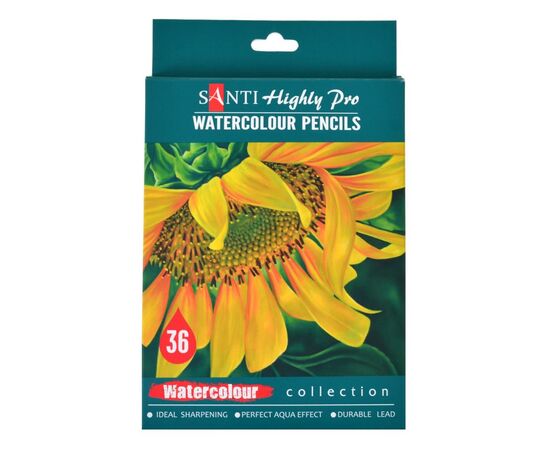 Карандаши цветные Santi Highly Pro 36 шт акварельные (742387)