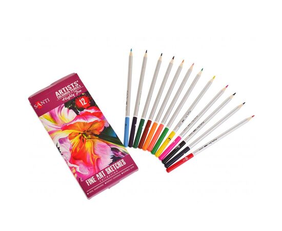 Карандаши цветные Santi Highly Pro 12 шт (742389), изображение 3 Карандаши цветные Santi Highly Pro 12 шт (742389), изображение 3