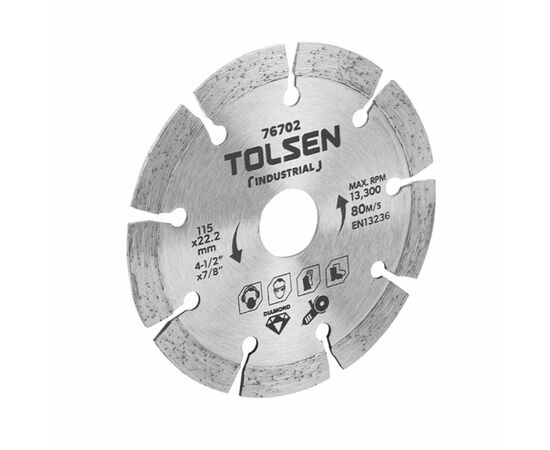 Диск пильный Tolsen алмазный сегментный 125x22.2х10 мм (76703)