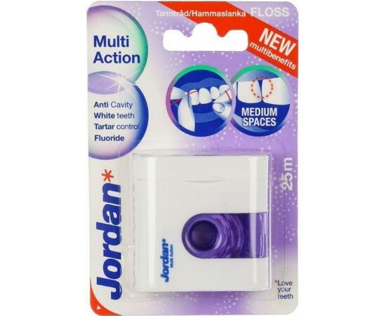 Зубная нить Jordan Multi Action с фтором 25 м (6831801)