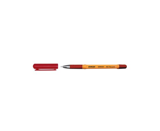 Ручка шариковая Stanger 0,7 мм, с грипом, красная Fine point (18000300057)