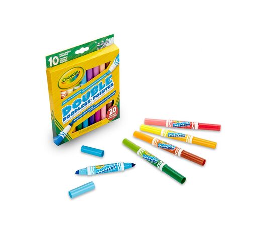 Фломастеры Crayola Набор Washable Двусторонние 10 шт (256347.012), изображение 3 Фломастеры Crayola Набор Washable Двусторонние 10 шт (256347.012), изображение 3