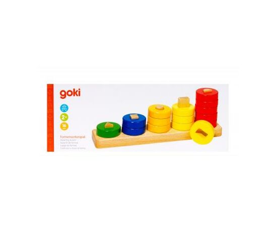 Развивающая игрушка Goki Пирамидка Учим фигуры (58968), изображение 6 Развивающая игрушка Goki Пирамидка Учим фигуры (58968), изображение 6