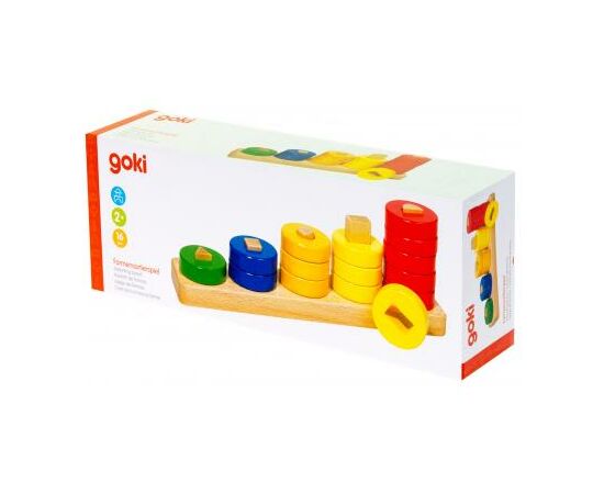 Розвиваюча іграшка Goki Пирамидка Учим фигуры (58968)