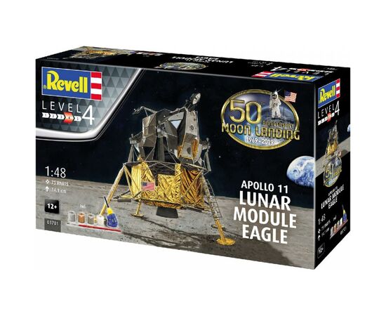 Сборная модель Revell Лунный модуль Орел миссии Аполлон 11 уровень 4, 1:48 (RVL-03701)