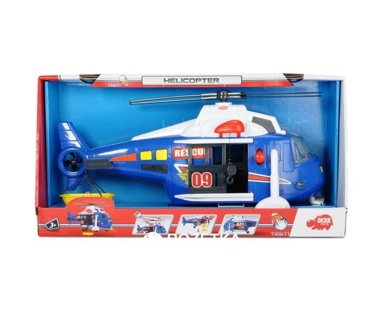 Спецтехніка Dickie Toys Гелікоптер Авіація з ношами (1137001), зображення 4 Спецтехніка Dickie Toys Гелікоптер Авіація з ношами (1137001), зображення 4