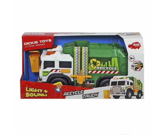 Спецтехніка Dickie Toys Сміттєвоз з баком зі світловими та звуковими ефектами (3306006), зображення 6 Спецтехніка Dickie Toys Сміттєвоз з баком зі світловими та звуковими ефектами (3306006), зображення 6