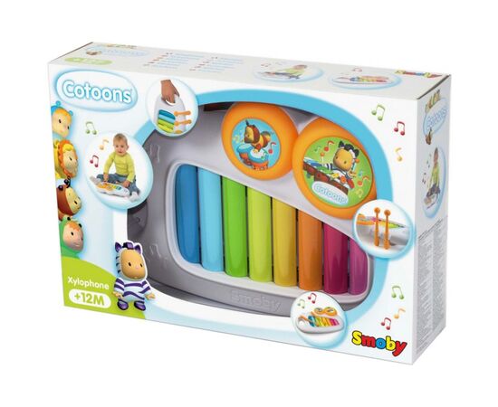 Развивающая игрушка Smoby ксилофон Cotoons с ручкой (110500), изображение 5 Развивающая игрушка Smoby ксилофон Cotoons с ручкой (110500), изображение 5