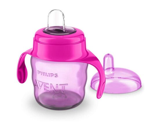 Поильник-непроливайка Philips AVENT с мягким носиком 200 мл розовый 6 мес+ (SCF551/03), изображение 3 Поильник-непроливайка Philips AVENT с мягким носиком 200 мл розовый 6 мес+ (SCF551/03), изображение 3