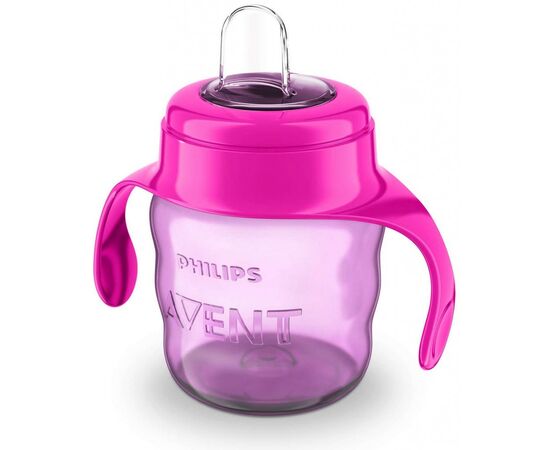 Поїльник-непроливайка Philips AVENT з м'яким носиком 200 мл рожевий, 6 міс+ (SCF551/03)