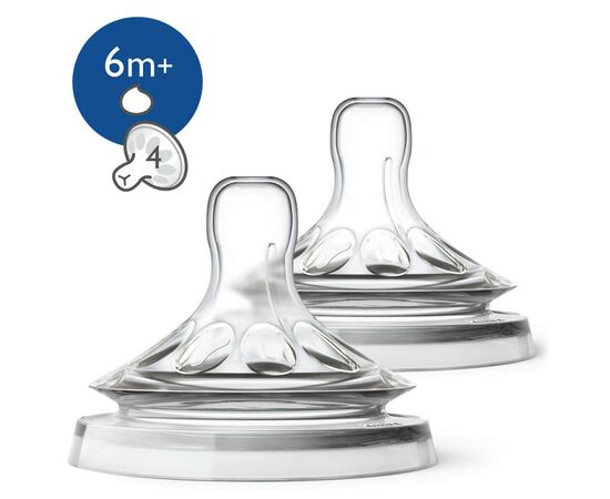 Соска Philips AVENT Natural 2.0 6+ мес. 2 шт для густой еды (SCF046/27)