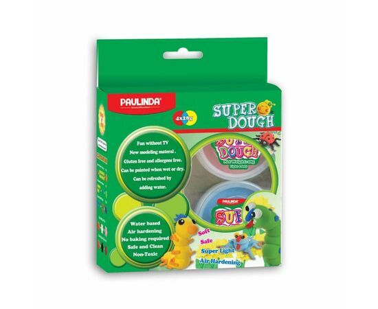 Набор для творчества Paulinda Super Dough 4*28г буклет "Шаг за шагом-Животные" (PL-081185)