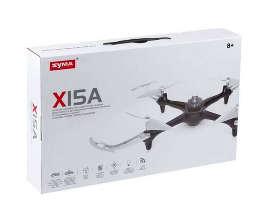 Радиоуправляемая игрушка Syma Квадрокоптер с 2.4 ГГц 29 см Black (X15A_black), изображение 2 Радиоуправляемая игрушка Syma Квадрокоптер с 2.4 ГГц 29 см Black (X15A_black), изображение 2