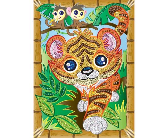 Набор для творчества Sequin Art SMOOGLES Тигр (SA1815), изображение 2 Набор для творчества Sequin Art SMOOGLES Тигр (SA1815), изображение 2