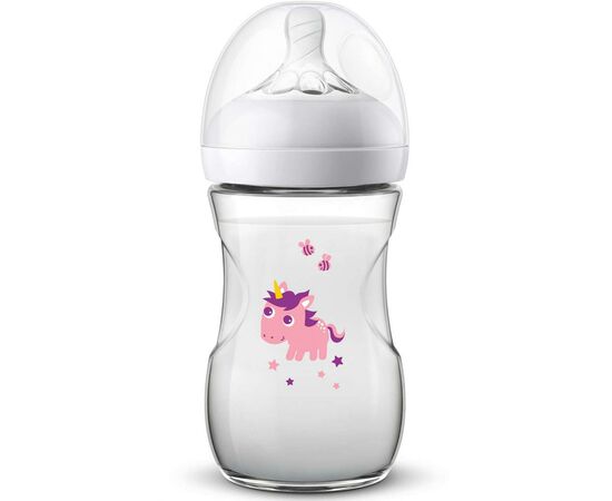 Бутылочка для кормления Philips AVENT Natural Единорог 260 мл (SCF070/25), изображение 2 Бутылочка для кормления Philips AVENT Natural Единорог 260 мл (SCF070/25), изображение 2