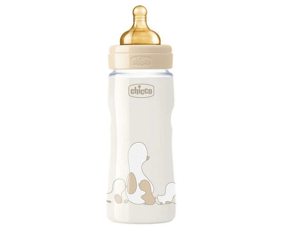 Бутылочка для кормления Chicco Original Touch с латексной соской 4м+ 330 мл Бежевая (27634.30)