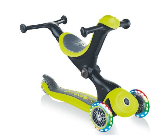 Самокат Globber Go Up Deluxe Lights Led 5 в 1 зеленый (646-106), изображение 2 Самокат Globber Go Up Deluxe Lights Led 5 в 1 зеленый (646-106), изображение 2