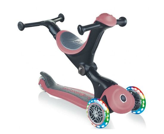Самокат Globber Go Up Deluxe Lights Led 5 в 1 розовый (646-210), изображение 2 Самокат Globber Go Up Deluxe Lights Led 5 в 1 розовый (646-210), изображение 2
