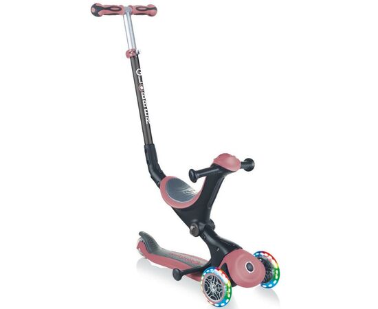Самокат Globber Go Up Deluxe Lights Led 5 в 1 рожевий (646-210)
