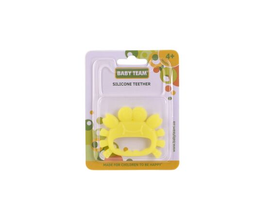 Прорезыватель Baby Team Морские жители крабик (4008_желтый_крабик), изображение 2 Прорезыватель Baby Team Морские жители крабик (4008_желтый_крабик), изображение 2
