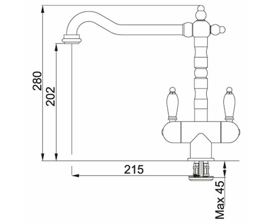 Змішувач Franke Old-England Bicomand (115.0028.204), зображення 2 Змішувач Franke Old-England Bicomand (115.0028.204), зображення 2