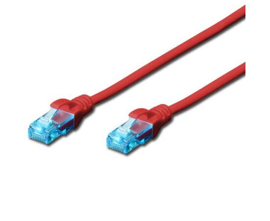 Патч-корд Digitus 1м, cat.5e, UTP, AWG 26/7, red (DK-1511-010/R)