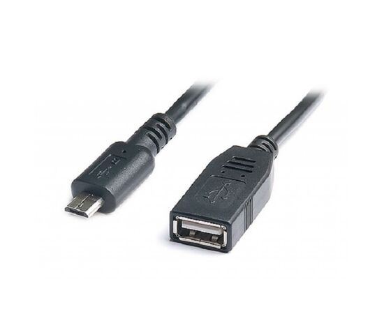 Дата кабель OTG USB 2.0 AF to Micro 5P 0.1m REAL-EL (EL123500014)
