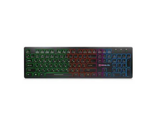 Клавиатура REAL-EL 7070 Comfort Backlit, black