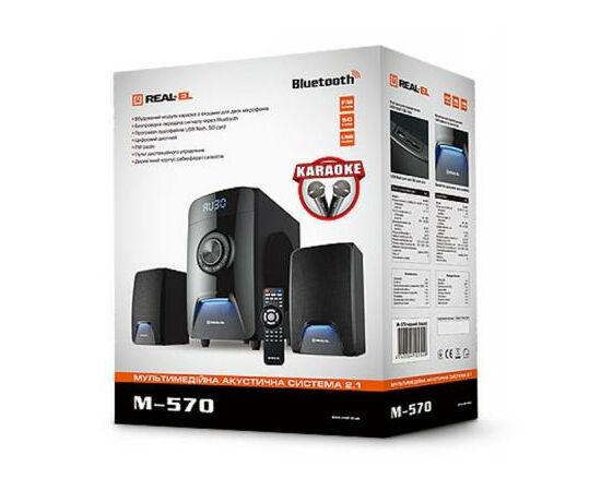 Акустическая система REAL-EL M-570 black, изображение 8 Акустическая система REAL-EL M-570 black, изображение 8