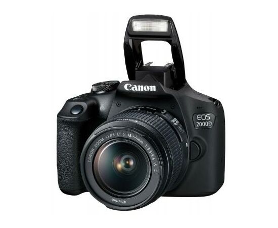 Цифровий фотоапарат Canon EOS 2000D 18-55 IS II kit (2728C008), зображення 2 Цифровий фотоапарат Canon EOS 2000D 18-55 IS II kit (2728C008), зображення 2
