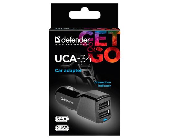 Зарядное устройство Defender UCA-34 2xUSB, 5V / 3.4A (83834), изображение 5 Зарядное устройство Defender UCA-34 2xUSB, 5V / 3.4A (83834), изображение 5