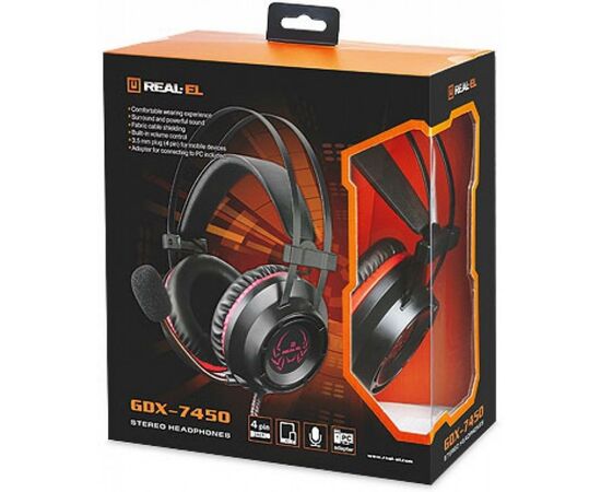 Наушники REAL-EL GDX-7450 Black, изображение 12 Наушники REAL-EL GDX-7450 Black, изображение 12