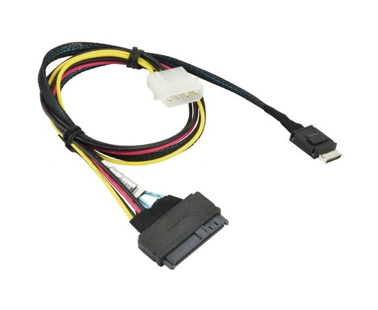 Кабель для передачі даних OCuLink SFF-8611 to U.2 SFF-8639 with Power Cable 55cm Supermicro (CBL-SAST-0956)