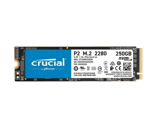 Накопитель SSD M.2 2280 250GB Micron (CT250P2SSD8)