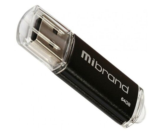 USB флеш накопичувач Mibrand 64GB Cougar Black USB 2.0 (MI2.0/CU64P1B)