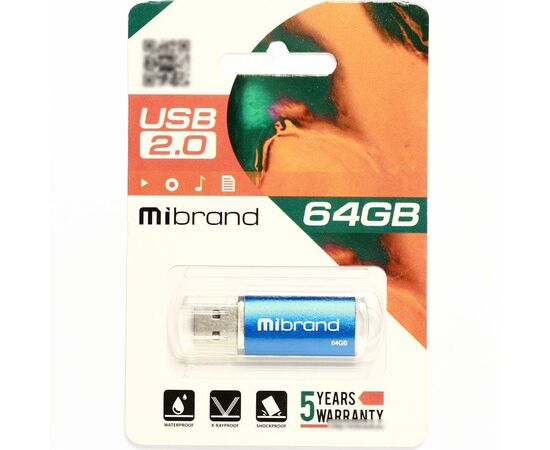 USB флеш накопитель Mibrand 64GB Cougar Blue USB 2.0 (MI2.0/CU64P1U), изображение 2 USB флеш накопитель Mibrand 64GB Cougar Blue USB 2.0 (MI2.0/CU64P1U), изображение 2