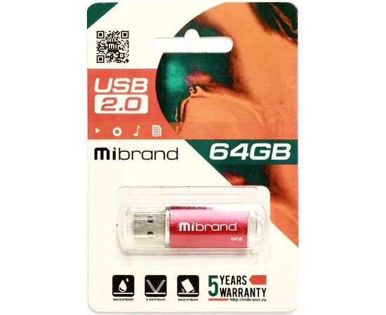 USB флеш накопитель Mibrand 64GB Cougar Red USB 2.0 (MI2.0/CU64P1R), изображение 2 USB флеш накопитель Mibrand 64GB Cougar Red USB 2.0 (MI2.0/CU64P1R), изображение 2