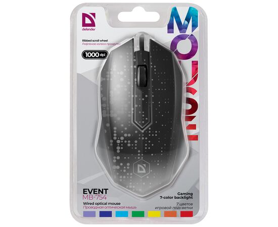 Мишка Defender Event MB-754 USB Black (52754), зображення 4 Мишка Defender Event MB-754 USB Black (52754), зображення 4