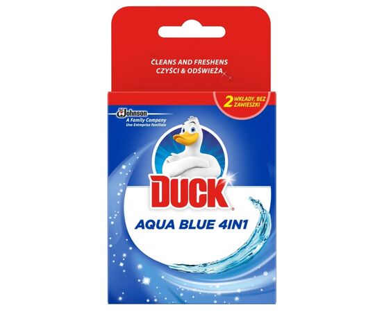 Туалетний блок Duck Aqua Blue 4 в 1 змінний блок 2 x 40 г (5000204739039)