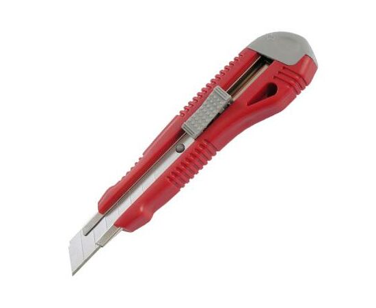 Ніж канцелярський Axent 18 мм, metal runners, blister, gray-red (6602-А)