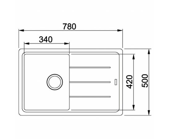 Мойка кухонная Franke BASIS BFG 611-78 (114.0565.087), изображение 2 Мойка кухонная Franke BASIS BFG 611-78 (114.0565.087), изображение 2
