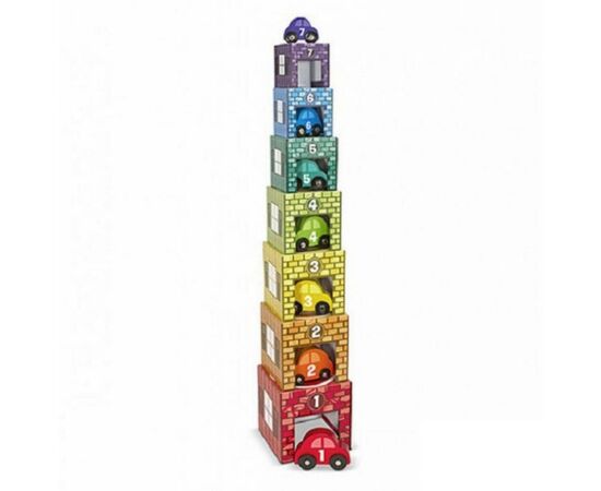 Развивающая игрушка Melissa&Doug Набор блоков-кубов Автомобили и гаражи (MD12435), изображение 3 Развивающая игрушка Melissa&Doug Набор блоков-кубов Автомобили и гаражи (MD12435), изображение 3