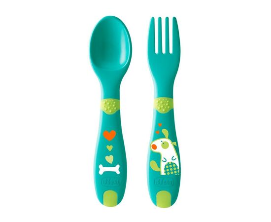 Набор детской посуды Chicco ложка и вилка First Cutlery 12 м (16101.30)