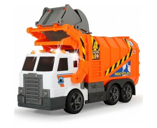 Спецтехніка Dickie Toys Сміттєвоз з контейнером та підйомником, зі звук. та світл. е (1137000), зображення 2 Спецтехніка Dickie Toys Сміттєвоз з контейнером та підйомником, зі звук. та світл. е (1137000), зображення 2
