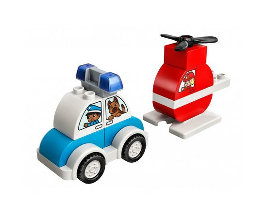 Конструктор LEGO DUPLO My First Пожарный вертолет и полицейская машина (10957), изображение 2 Конструктор LEGO DUPLO My First Пожарный вертолет и полицейская машина (10957), изображение 2