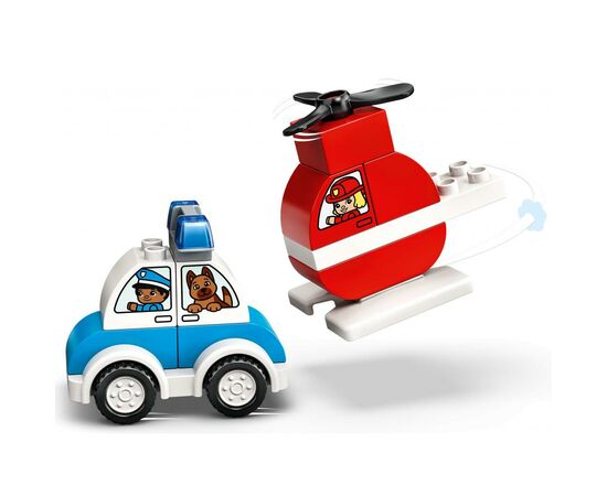 Конструктор LEGO DUPLO My First Пожарный вертолет и полицейская машина (10957), изображение 3 Конструктор LEGO DUPLO My First Пожарный вертолет и полицейская машина (10957), изображение 3