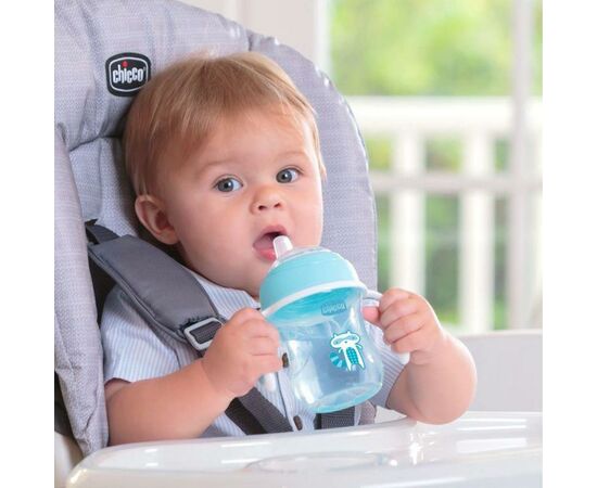 Поильник-непроливайка Chicco Transition Cup 4м+ 200мл. Голубая (06911.20), изображение 4