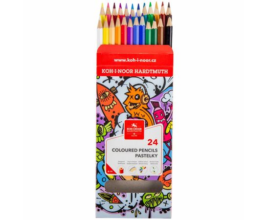 Карандаши цветные Koh-i-Noor Teenage 24 цвета (3554), изображение 2 Карандаши цветные Koh-i-Noor Teenage 24 цвета (3554), изображение 2